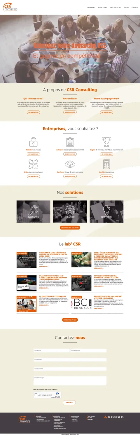 Capture du site CRS Consulting