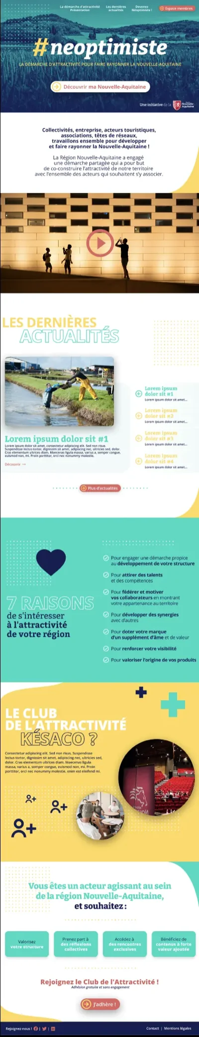 Capture du site Région Nouvelle-Aquitaine